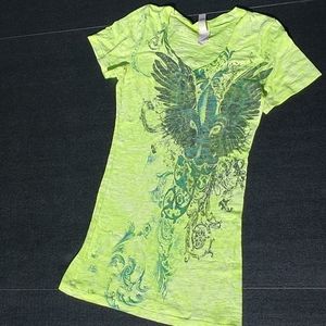 Ritual Burnout Tee with  Bling Fleur Di Leigh